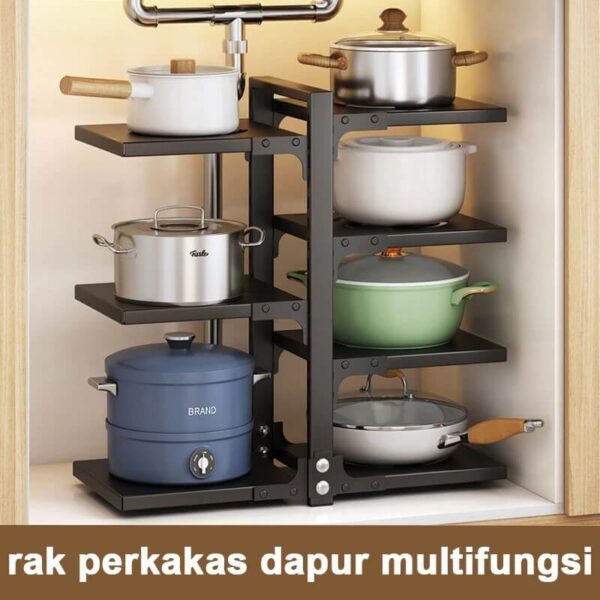 Rak Panci Susun Rak Bawah Wastafel Rak Dapur Rak Panci Minimalis Serbaguna